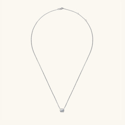 1 Carat Moissanite 925 Sterling Silver Pendant Necklace