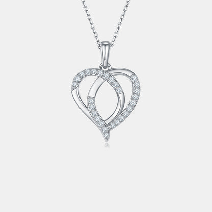 Moissanite 925 Sterling Silver Heart Shape Necklace