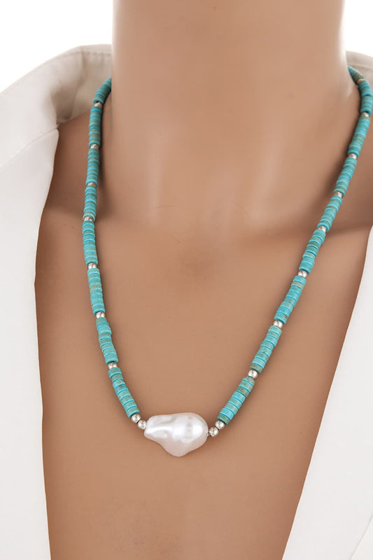 Turquoise & Pearl Necklace