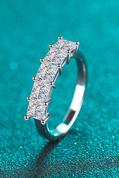 Romantic Surprise 2 Carat Moissanite Rhodium-Plated Ring