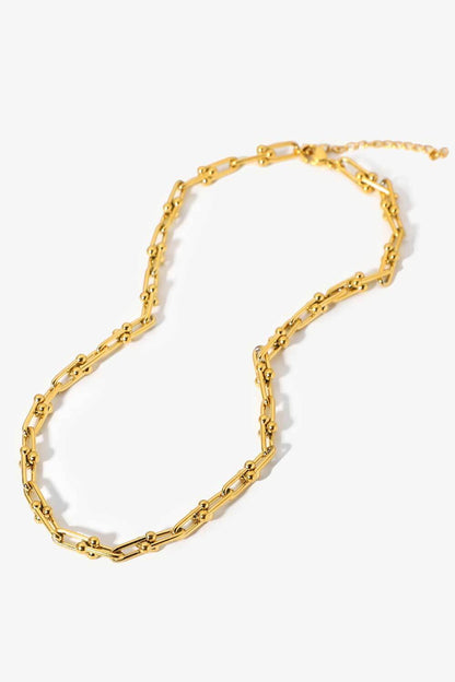 18K Stainless Steel U-Shape Chain Necklace