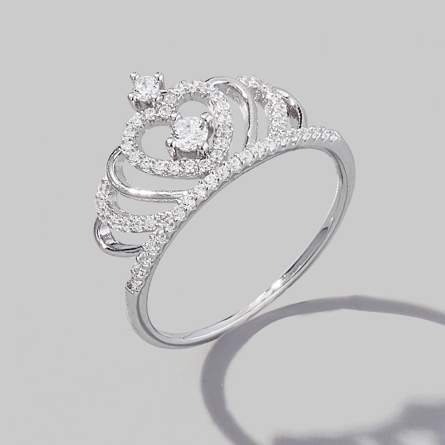 Crown Shape Zircon 925 Sterling Silver Ring