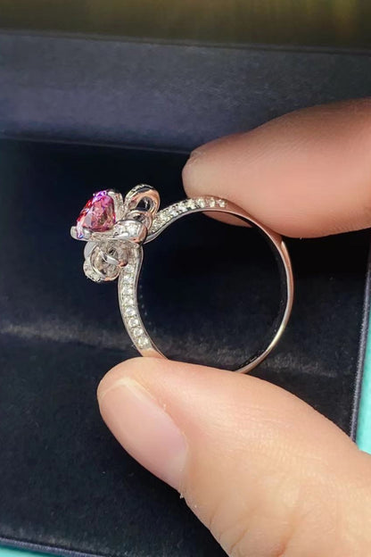 1 Carat Moissanite Flower-Shaped Ring